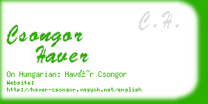 csongor haver business card